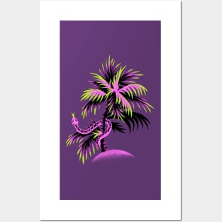 Snake Palms - Purple Posters and Art